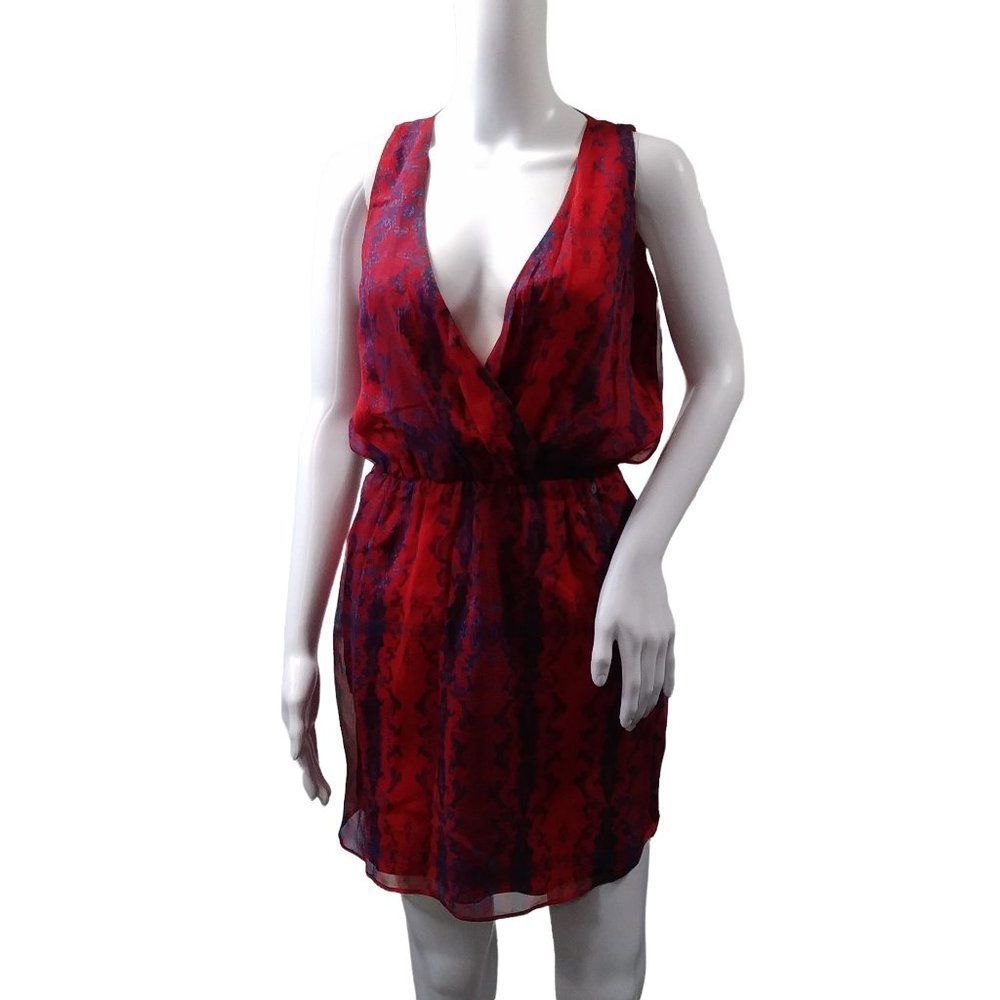 Aryn K Silk Flutter Dress T Back XS